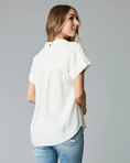 Load image into Gallery viewer, Kristy Collar Button Down Blouse - Gardenia
