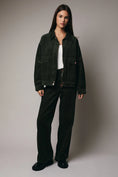 Load image into Gallery viewer, Aiko Corduroy Zip Jacket - Dark Olive
