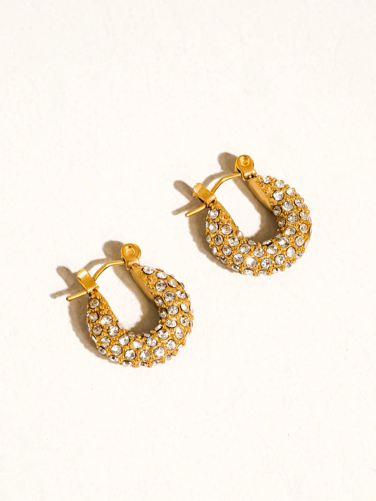 Amira Glam CZ Hoop Earrings