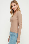 Load image into Gallery viewer, Annalise Square Neck Long Sleeve Top - Black/Truffle
