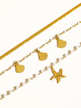 Load image into Gallery viewer, Ariel Shell Pearl Stacked Bracelet - Gold
