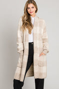 Load image into Gallery viewer, Autumn Buffalo Plaid Long Cardigan
