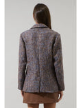 Load image into Gallery viewer, Bethany Tweed Oversized Blazer - Brown/Blue
