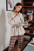 Load image into Gallery viewer, Colbie Button Down Front Tie Knit Cardigan - Oatmeal
