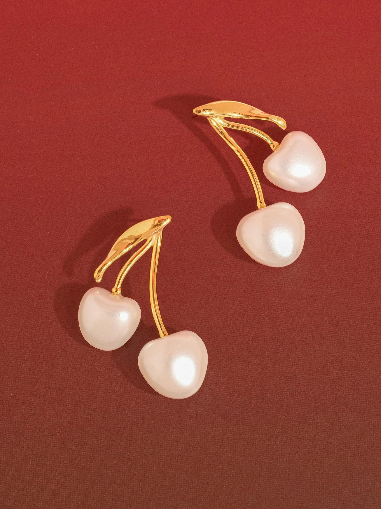 Cera Large Pearl Cherry Earrings