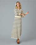 Load image into Gallery viewer, Claire Striped Sweater Maxi Skirt - Black/Ivory
