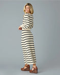 Load image into Gallery viewer, Claire Striped Sweater Maxi Skirt - Black/Ivory
