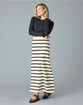 Load image into Gallery viewer, Claire Striped Sweater Maxi Skirt - Black/Ivory
