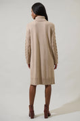 Load image into Gallery viewer, Cleo Cable Knit Sweater Dress - Taupe
