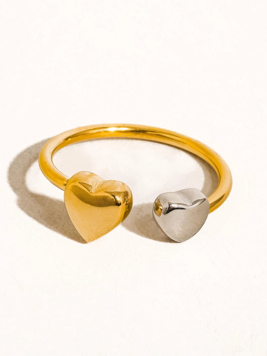 Covey Two-Tone Heart Ring