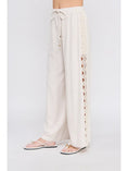 Load image into Gallery viewer, Paloma Crochet Linen Blend Pants - Natural
