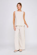 Load image into Gallery viewer, Paloma Crochet Linen Blend Tunic Tank - Natural
