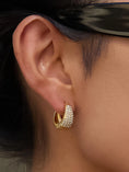 Load image into Gallery viewer, Davina Crystal Teardrop Hoop Earrings
