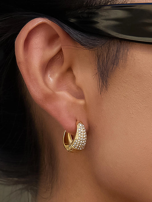 Davina Crystal Teardrop Hoop Earrings