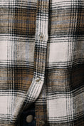 Load image into Gallery viewer, Billie Dolman Plaid Flannel Shirt - Cream/Olive
