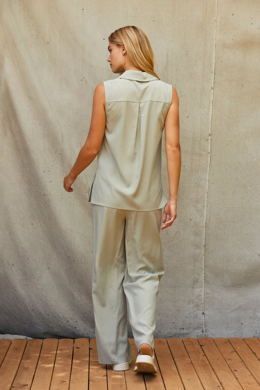 Galen Pull-On Pants - Eucalyptus