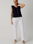 Load image into Gallery viewer, Eve Chunky Button Sweater Vest - Navy
