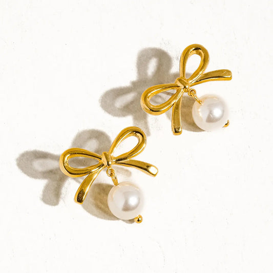 Florence Bow Pearl Earring