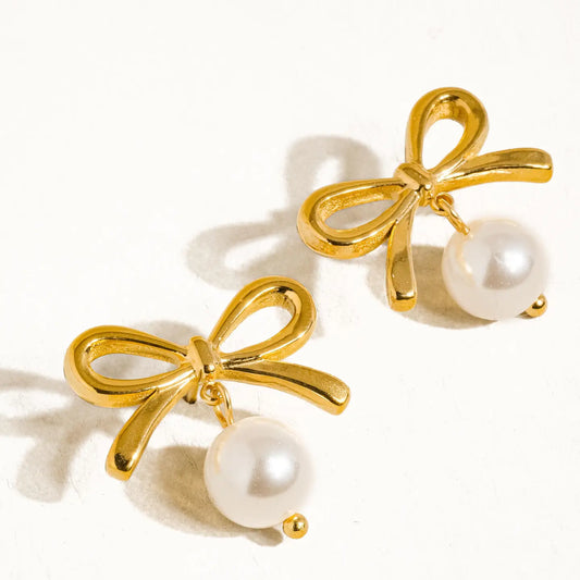 Florence Bow Pearl Earring