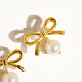 Load image into Gallery viewer, Florence Bow Pearl Earring
