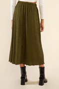 Load image into Gallery viewer, Gia Midi A-Line Pleated Skirt - Olive
