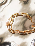 Load image into Gallery viewer, Gigi Stacked Chain Pearl Bracelet Gold/Pearl

