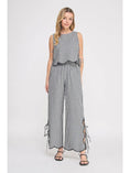 Load image into Gallery viewer, Stevie Gingham Scalloped Pants - Black/White
