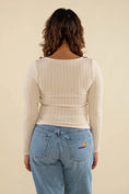 Load image into Gallery viewer, Gloria Square Neck Long Sleeve Top - Oat
