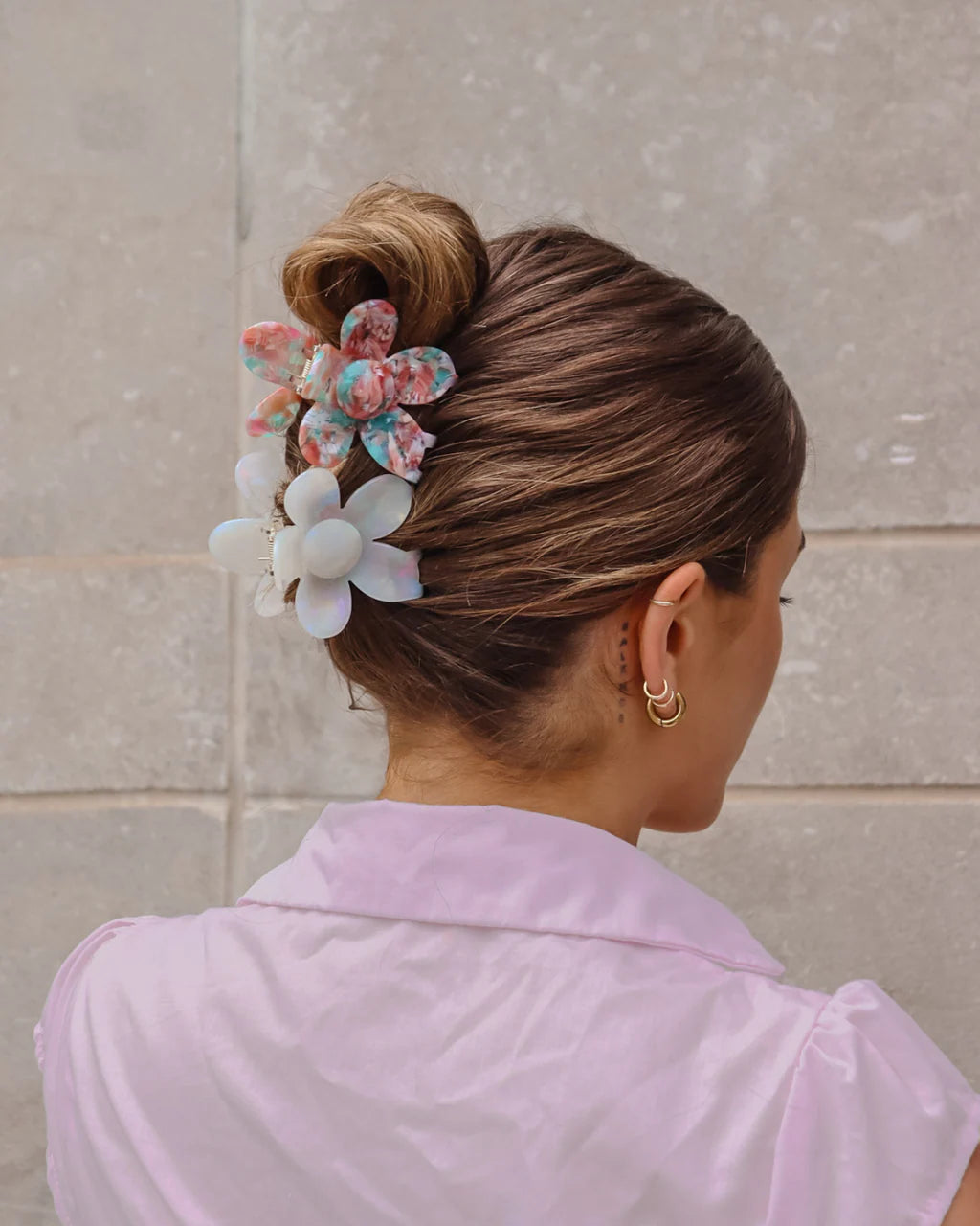 Eco-Friendly Flower Hair Claw Clips - Medium