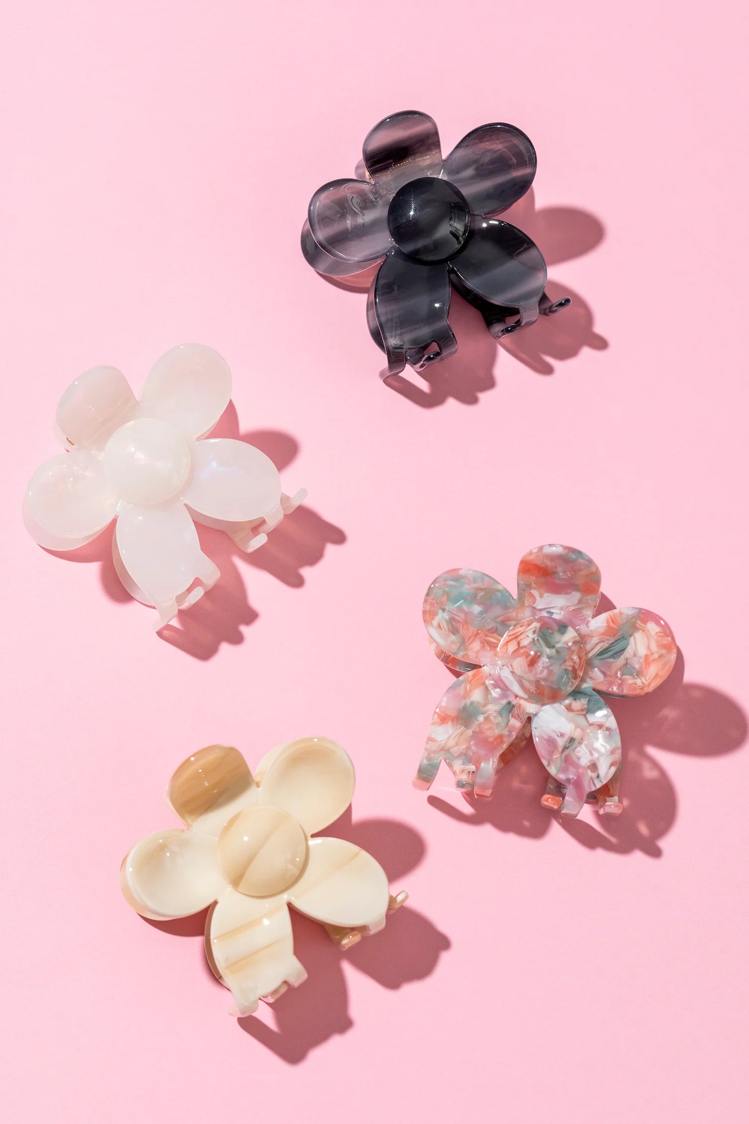 Eco-Friendly Flower Hair Claw Clips - Medium