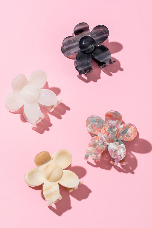 Eco-Friendly Flower Hair Claw Clips - Medium