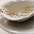 Load image into Gallery viewer, Iris Rainbow Beaded Necklace - Gold/Rainbow
