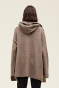Load image into Gallery viewer, Ivana Hooded Oversized Cardigan - Ivory/Field Grey
