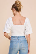 Load image into Gallery viewer, Julie Jacquard Knit Crop Top - Off White
