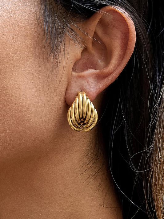 Jamie Layered Teardrop Hoop Earrings