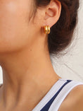 Load image into Gallery viewer, Janel Double Hoop Stud Earring - 18K Gold
