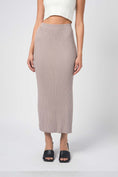 Load image into Gallery viewer, Jolene Ribbed Knit Pencil Skirt - Dusty Lavender
