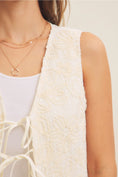 Load image into Gallery viewer, Katelyn Embroidered Front Tie Vest - Cream
