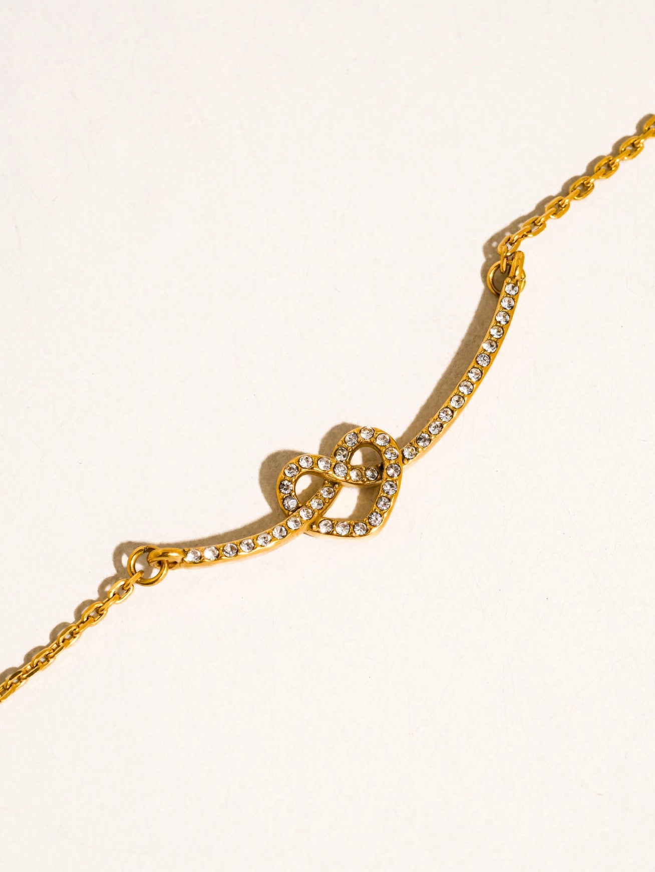 Kiara Smile Heart CZ Necklace