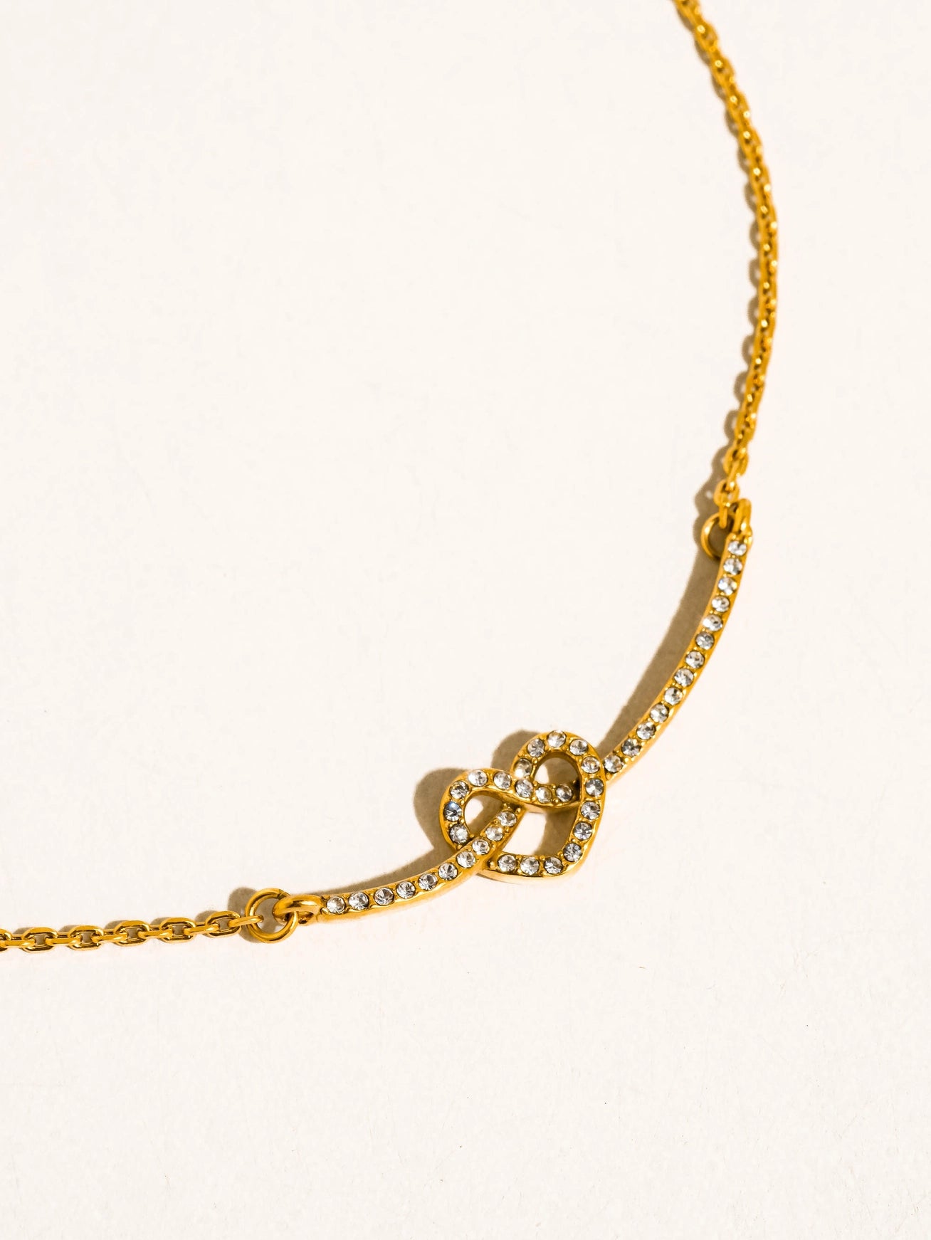 Kiara Smile Heart CZ Necklace