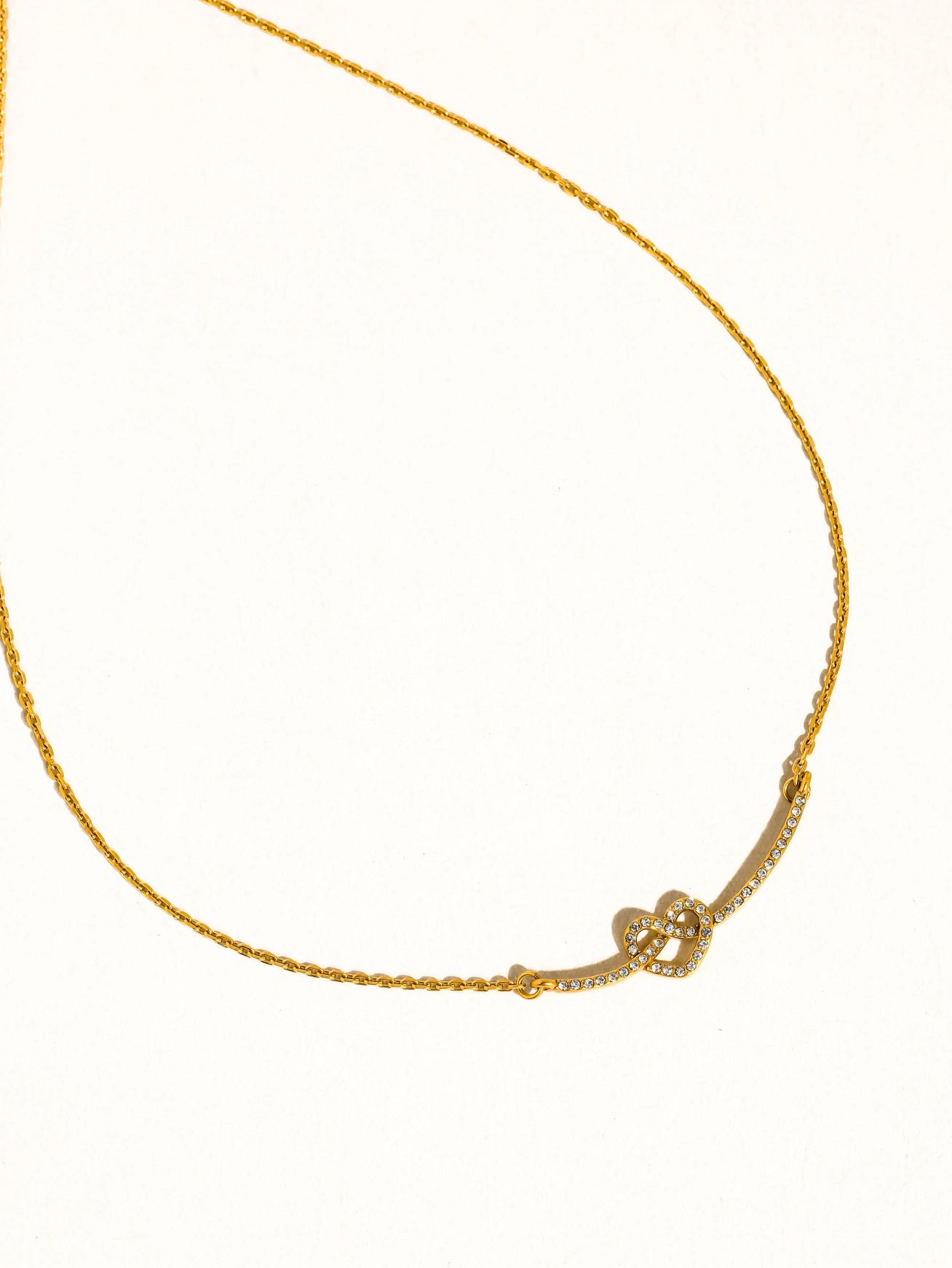 Kiara Smile Heart CZ Necklace