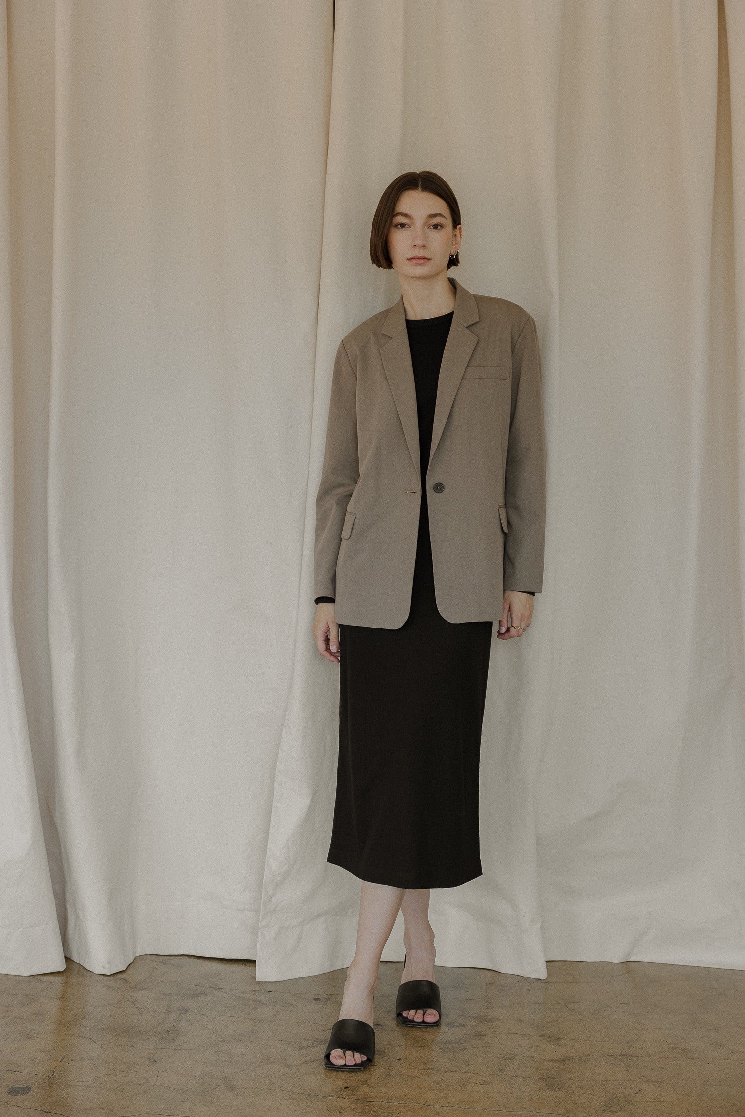 Kingsley Oversized Blazer -  Khaki