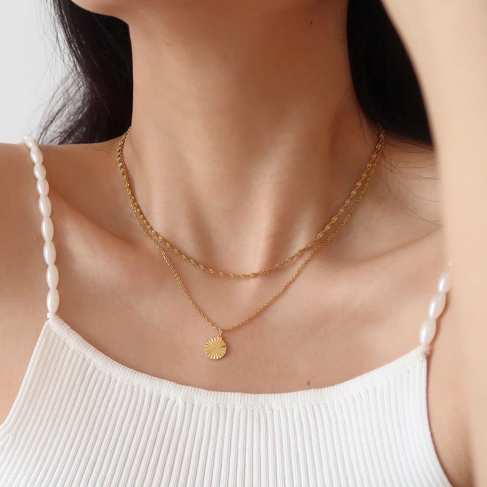 Kristin Rope Chain Necklace - 18K Gold