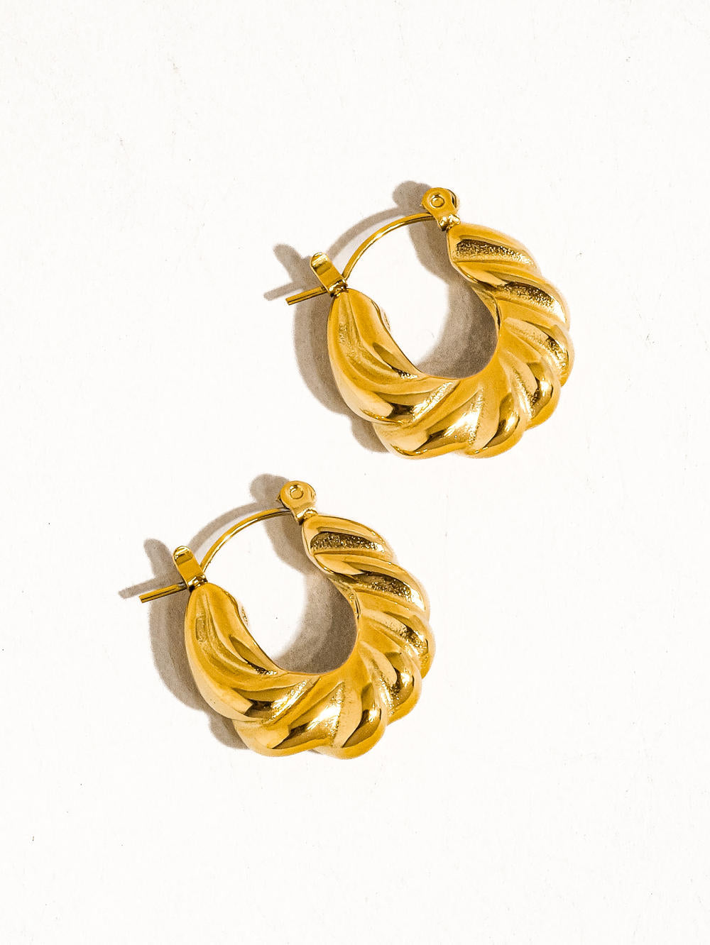 Lauren Braided Twist Hoop Earrings