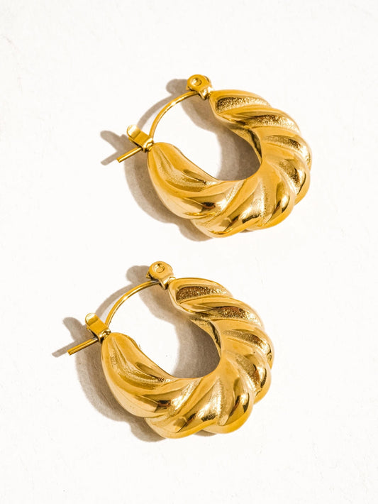 Lauren Braided Twist Hoop Earrings