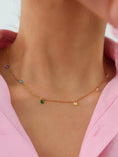 Load image into Gallery viewer, Lianna Petite Cubic Zirconia Chain Necklace - Multi-Colored
