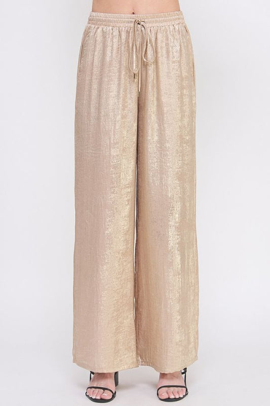 Mariah Wide Leg Satin Pants