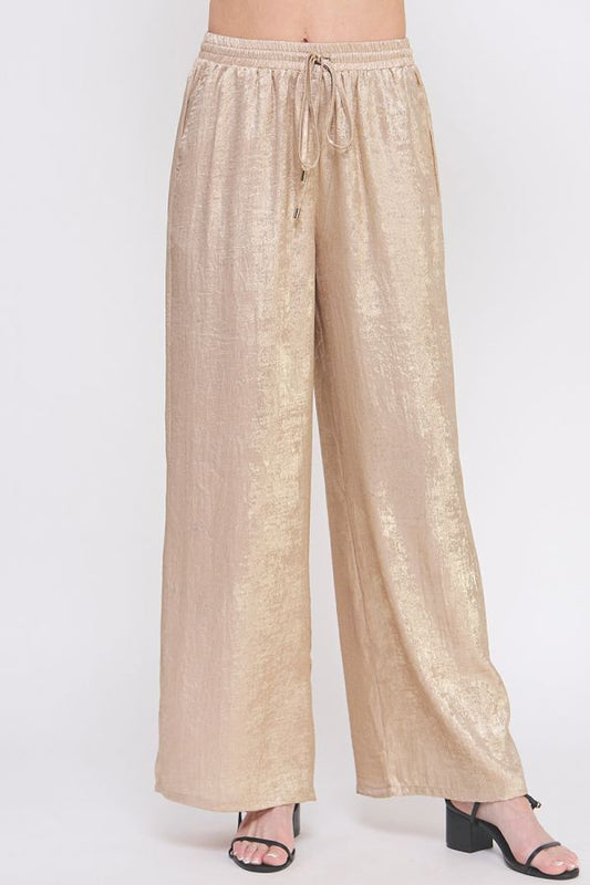 Mariah Wide Leg Satin Pants