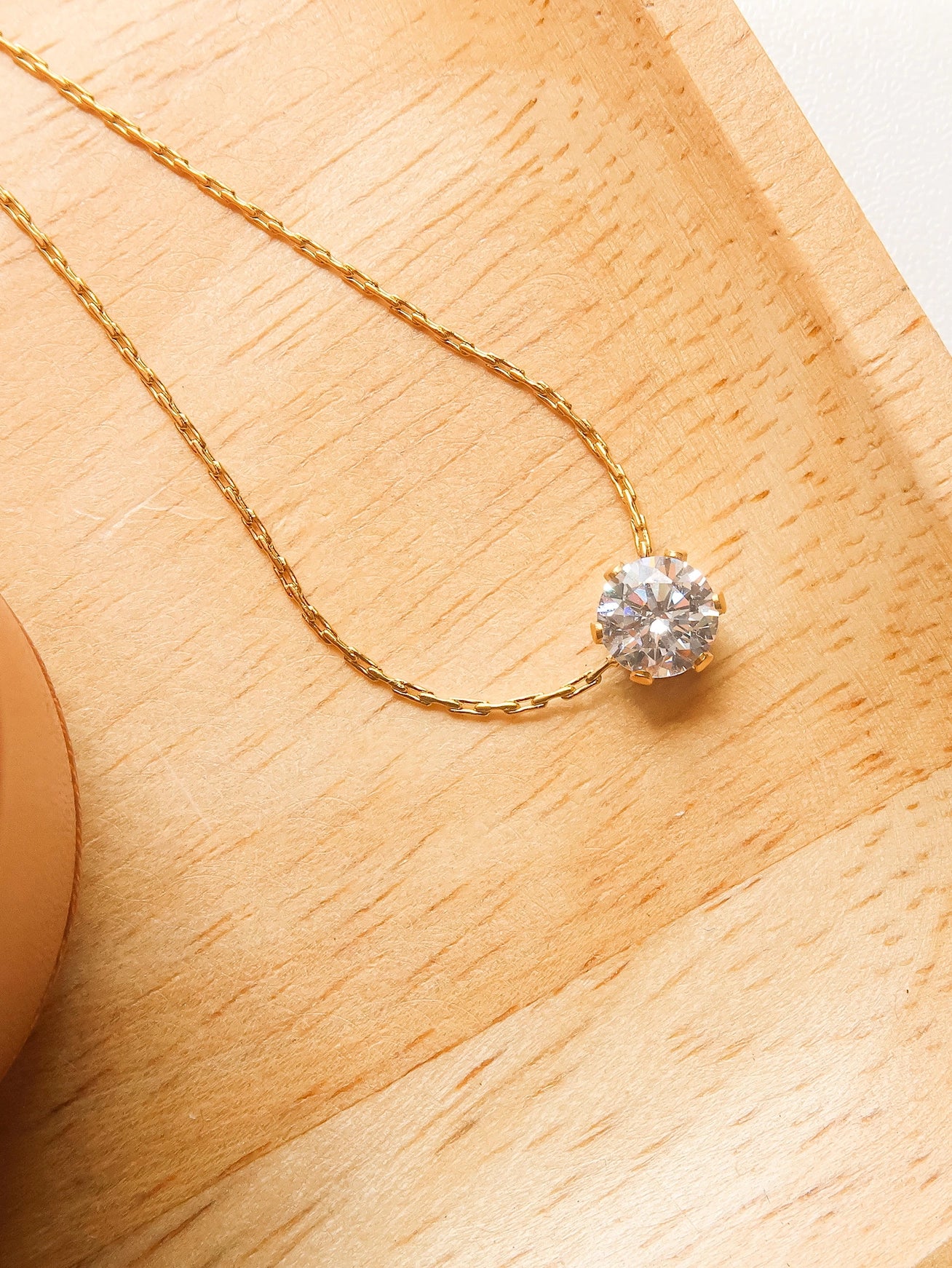 Melody Petite CZ Necklace - Round/Heart