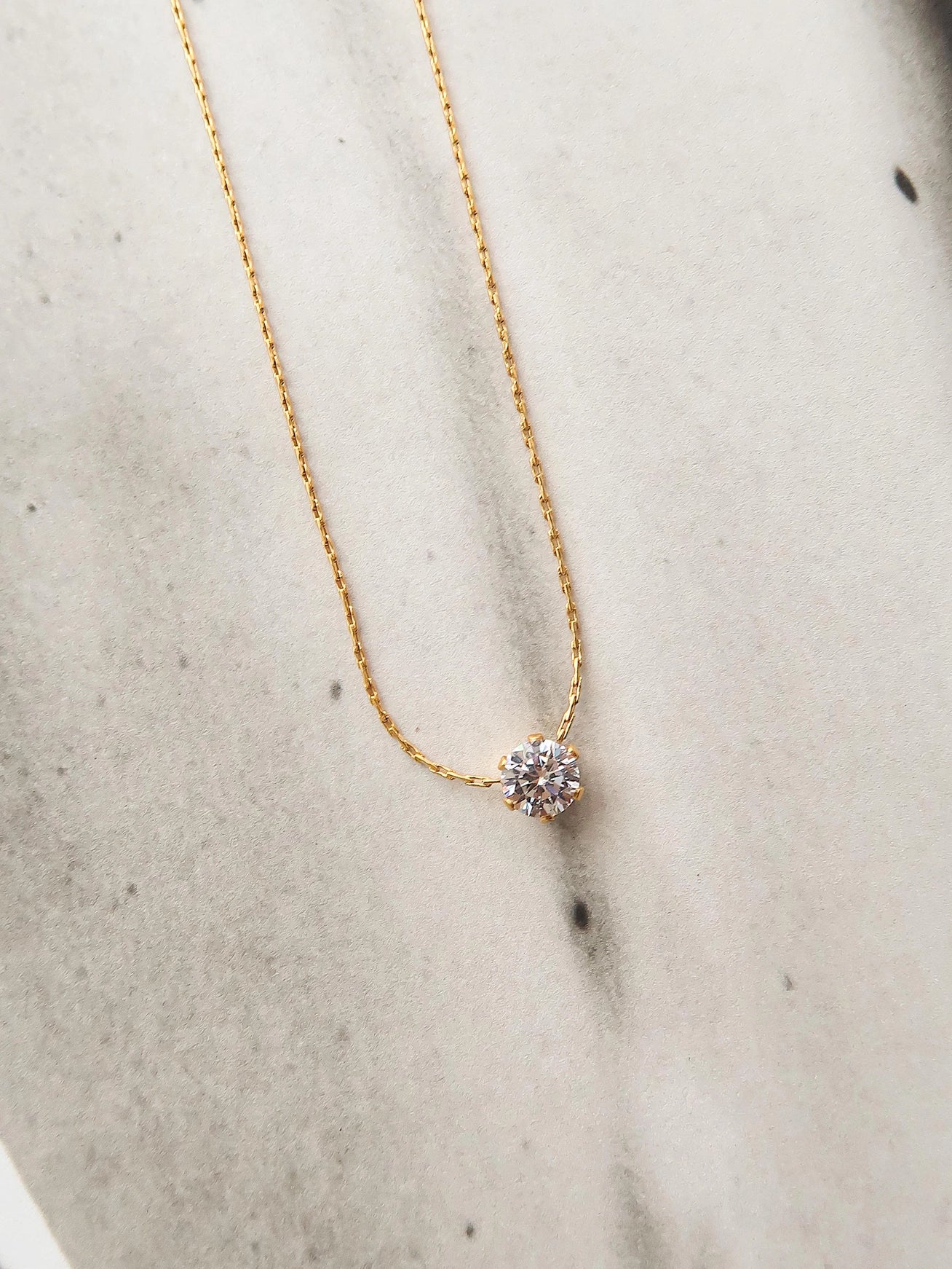 Melody Petite CZ Necklace - Round/Heart